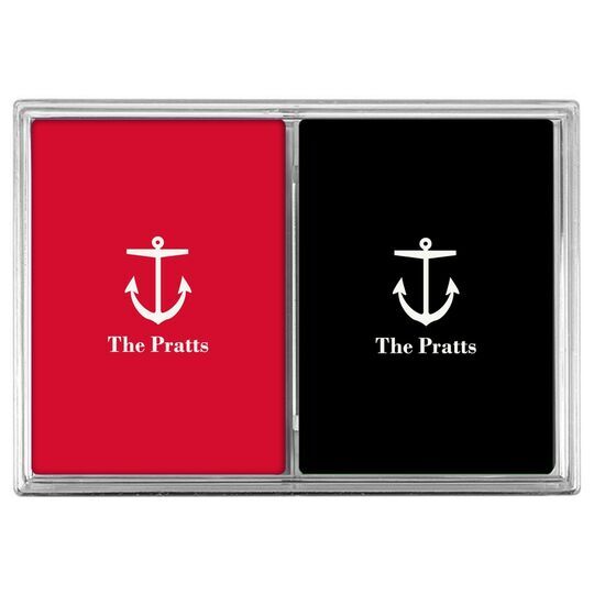 Nautical Anchor Double Deck Playing Cards